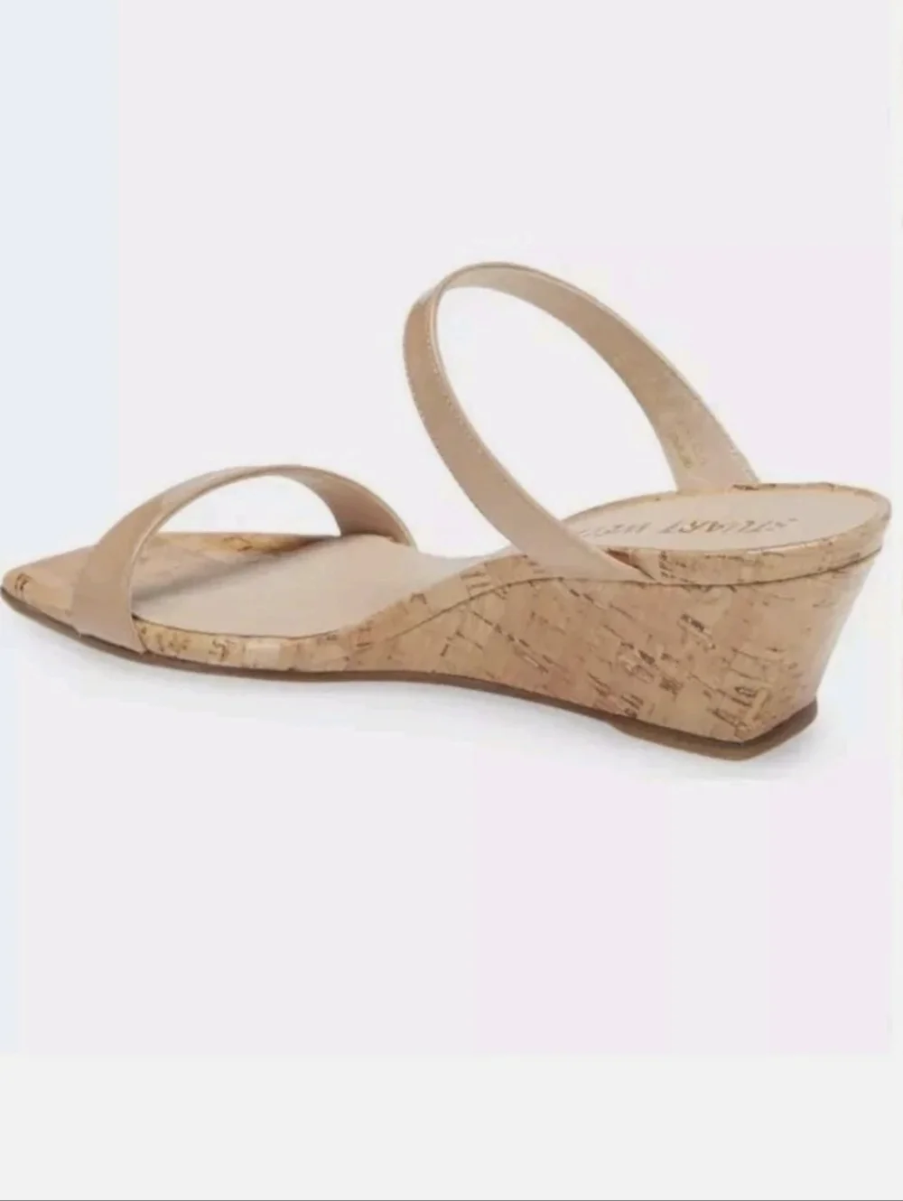 STUART WEITZMAN Womens Beige Cork Double Band Aleena Wedge Sandal 7 B MSRP $395